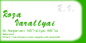 roza varallyai business card